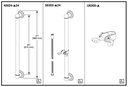 Delta 56302-SS Ada Kit Trad Wall Grab Bar, Mount, 60" Extendible Hose 