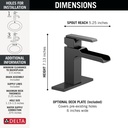 Delta 568LF-BLMPU Ara Single Hole Single Handle Channel Spout 