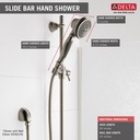 Delta 57021-SS Slide Bar Handshower 