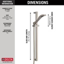 Delta 57051-SS Dryden Slide Bar Handshower 