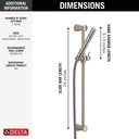 Delta 57085-SS Trinsic Grail: Slide Bar Handshower 