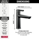 Delta 571-BLMPU-DST Single Handle Bathroom Faucet