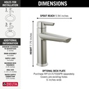 Delta 571-SS-PR-MPU-DST Single Handle Bathroom Faucet