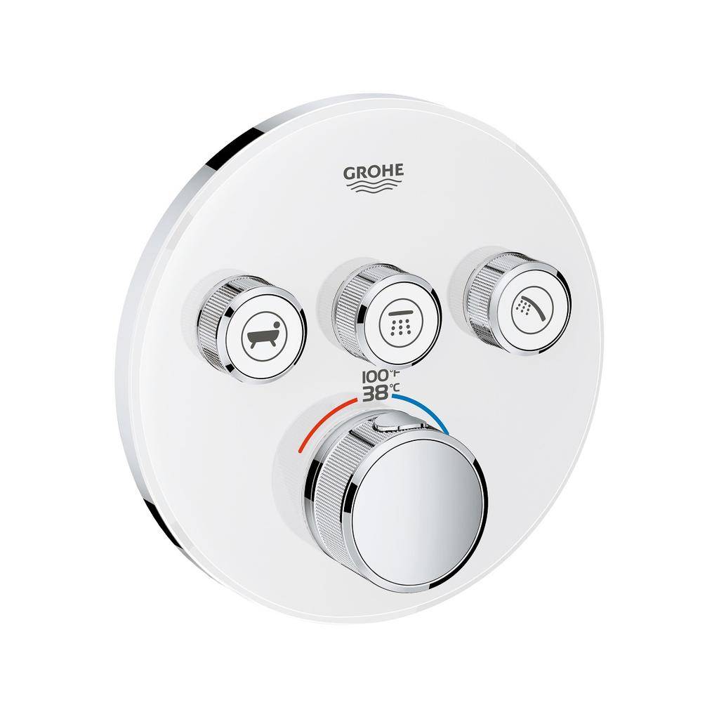 Grohe 29161LS0 Grohtherm SmartControl Triple Function Thermostatic Trim Chrome 1