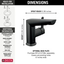Delta 572-BLMPU-DST Single Handle Bathroom Faucet