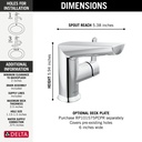 Delta 572-PR-MPU-DST Single Handle Bathroom Faucet