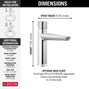 Delta 573-PR-MPU-DST Single Handle Bathroom Faucet