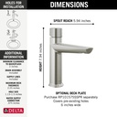 Delta 573-SS-PR-MPU-DST Single Handle Bathroom Faucet