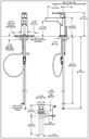 Delta 574-BLLPU-DST Zura Single Hole Single Handle-4" Plate/Metal Pop-Up Lpu 