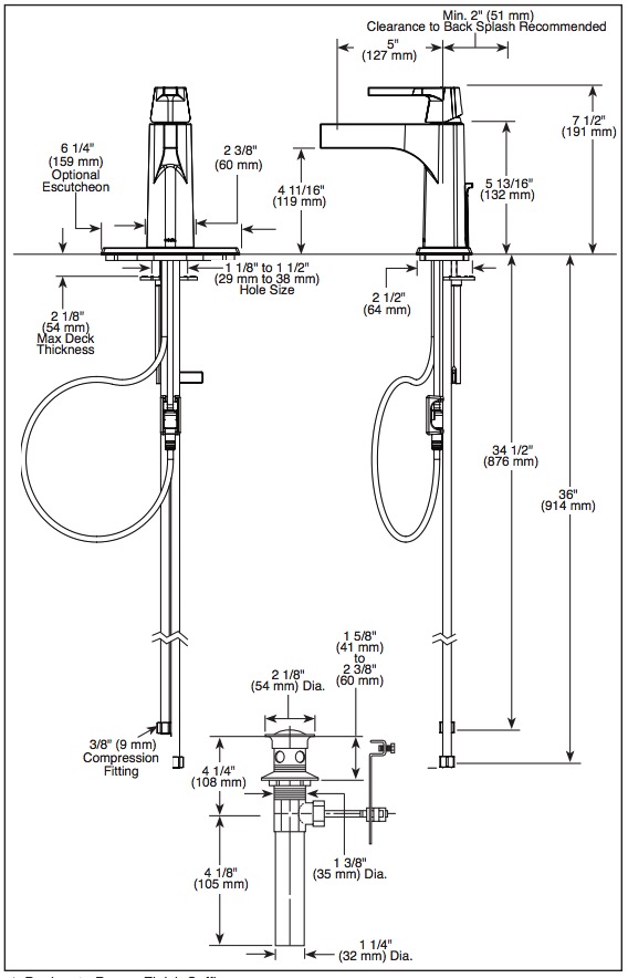 Delta 574-MPU-DST Zura Single Hole Single Handle-4" Plate/Metal Pop-Up Mpu 