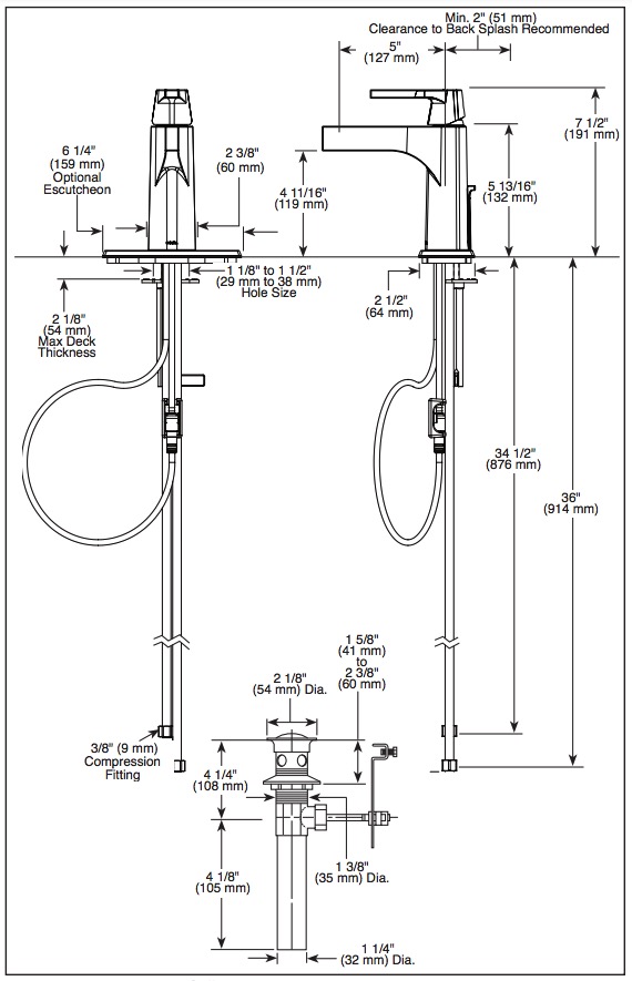Delta 574-SSMPU-DST Zura Single Hole Single Handle-4" Plate/Metal Pop-Up Mpu 