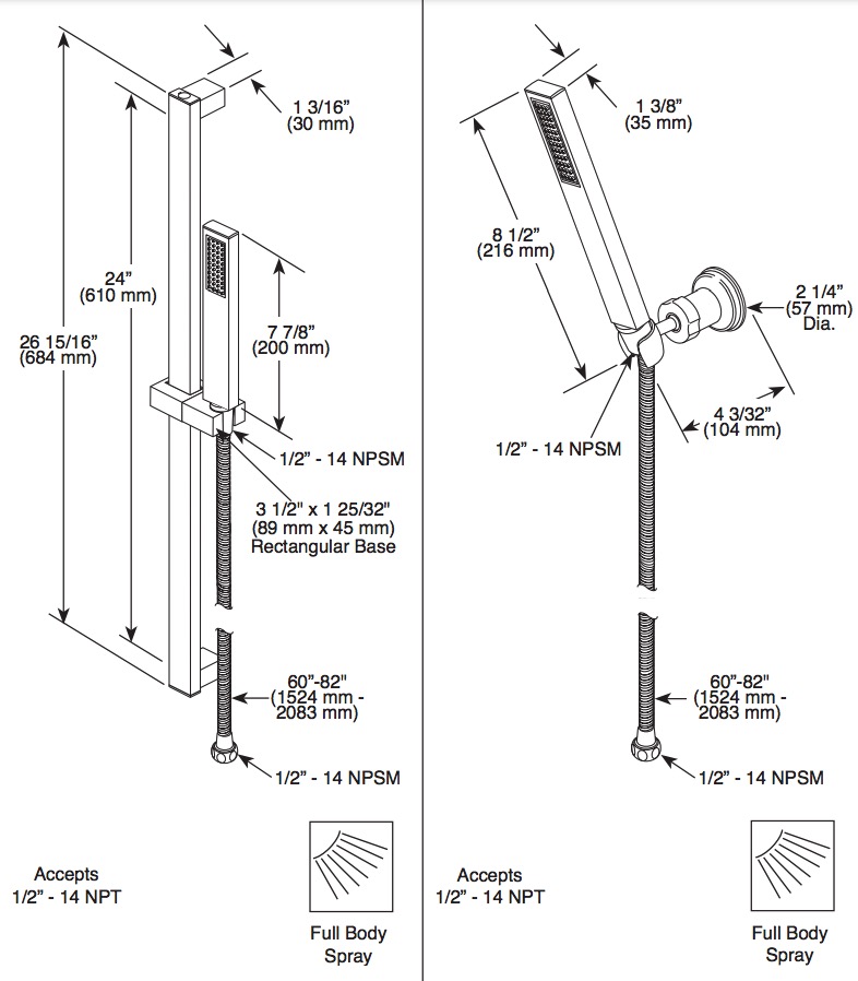Delta 57530-SS Vero Handshower Slide Bar Stainless