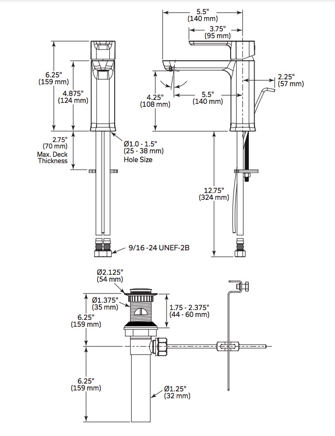 Delta 581LF-LPU Kami Single Handle Lavatory Faucet 
