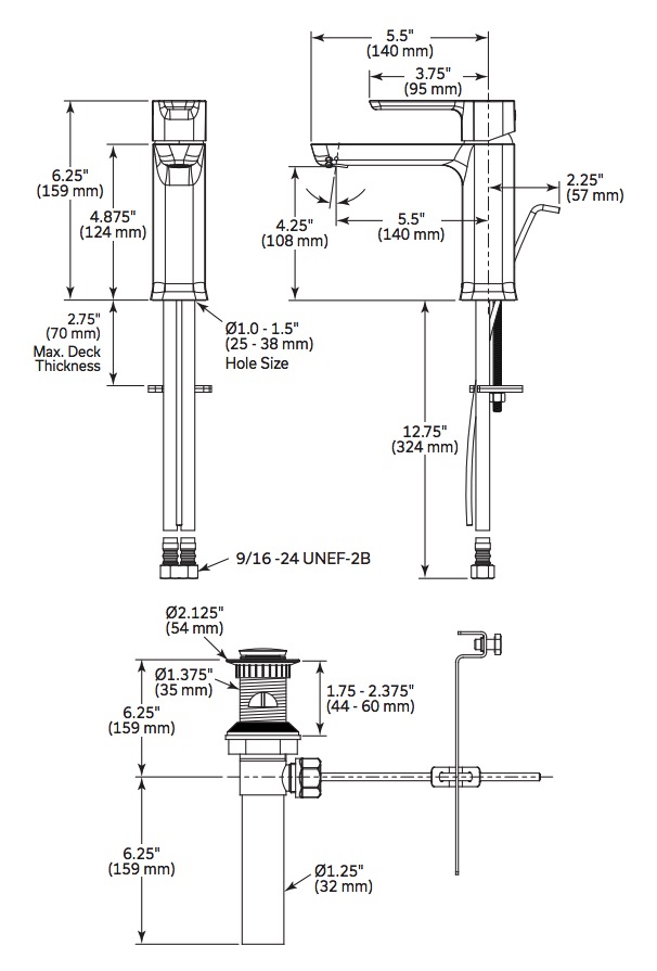Delta 581LF-SS Kami Single Handle Lavatory Faucet 
