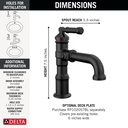 Delta 584-BL-DST Single Handle Bathroom Faucet