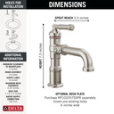 Delta 584-SS-PR-DST Single Handle Bathroom Faucet