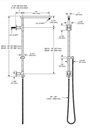 Delta 58410-BL Shower Column 18" Angular 