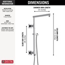 Delta 58410-PR Shower Column 18" Angular