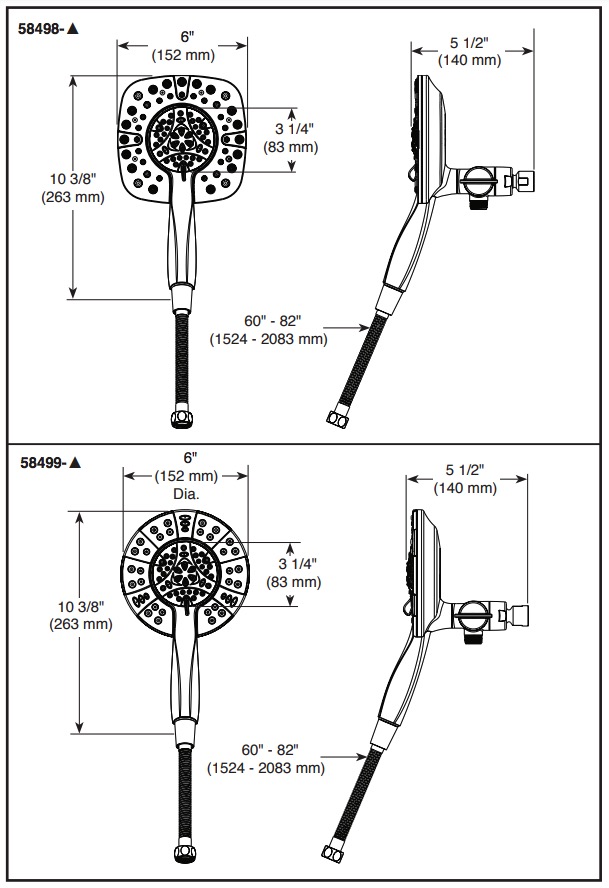 Delta 58499-BL In2Ition Hssh 1.75 Gpm 4-Setting 