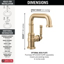 Delta 584SH-CZ-PR-DST Single Handle Bathroom Faucet