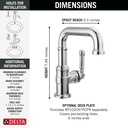 Delta 584SH-PR-DST Single Handle Bathroom Faucet