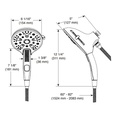 Delta 58620-CZ-PR-PK In2Ition H2Okinetic 5-Settin G Two-In-One Shower