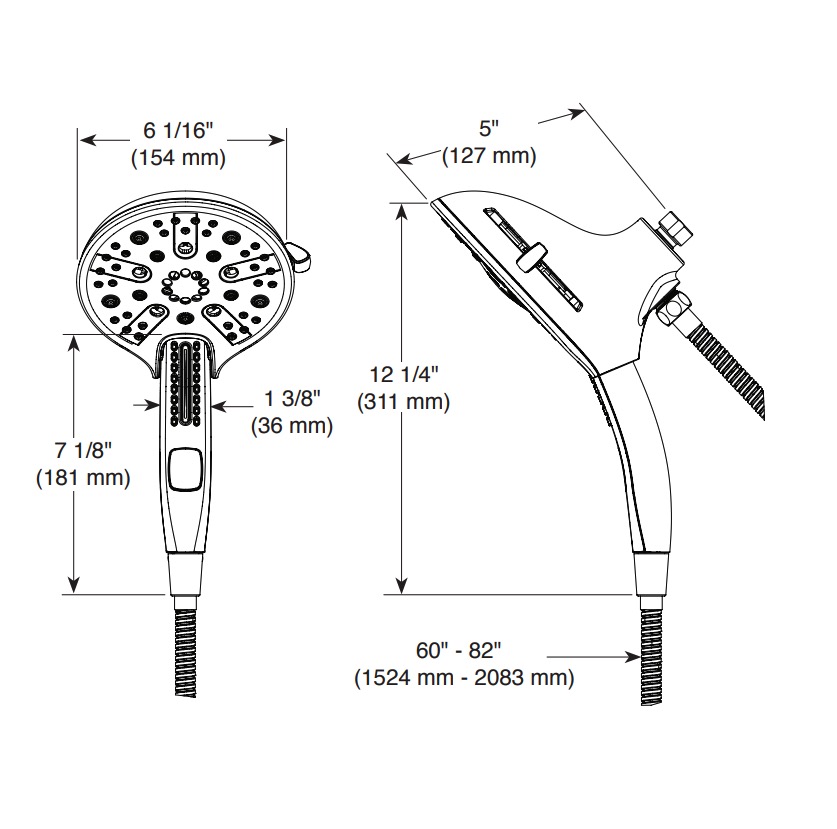Delta 58620-SS-PR-PK In2Ition H2Okinetic 5-Settin G Two-In-One Shower