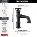 Delta 587-BL-DST Single Handle Bathroom Faucet