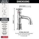Delta 587-PR-DST Single Handle Bathroom Faucet