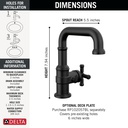 Delta 587SH-BL-DST Single Handle Bathroom Faucet