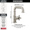 Delta 587SH-SS-PR-DST Single Handle Bathroom Faucet