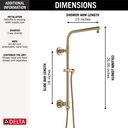 Delta 58810-CZ-PR Shower Column 18" Round
