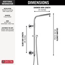 Delta 58810-PR Shower Column 18" Round