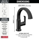 Delta 588SH-BL-DST Tetra Single Handle Bathroom Faucet