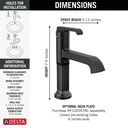 Delta 589-BL-DST Tetra Single Handle Bathroom Faucet