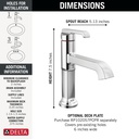 Delta 589-PR-DST Tetra Single Handle Bathroom Faucet