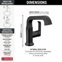 Delta 589SH-BL-DST Tetra Single Handle Bathroom Faucet