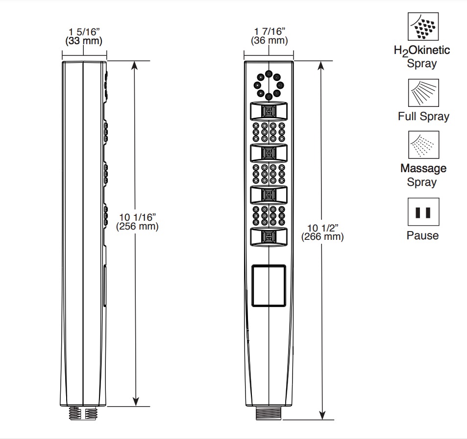 Delta 59140-PR-PK H2O Hand Shower 1.75 Gpm 4-Setting