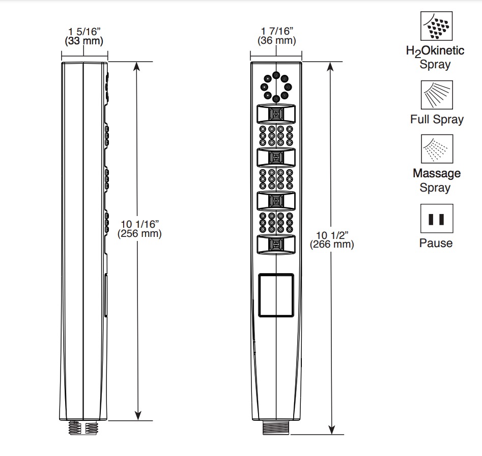 Delta 59140-SS-PR-PK H2O Hand Shower 1.75 Gpm 4-Setting