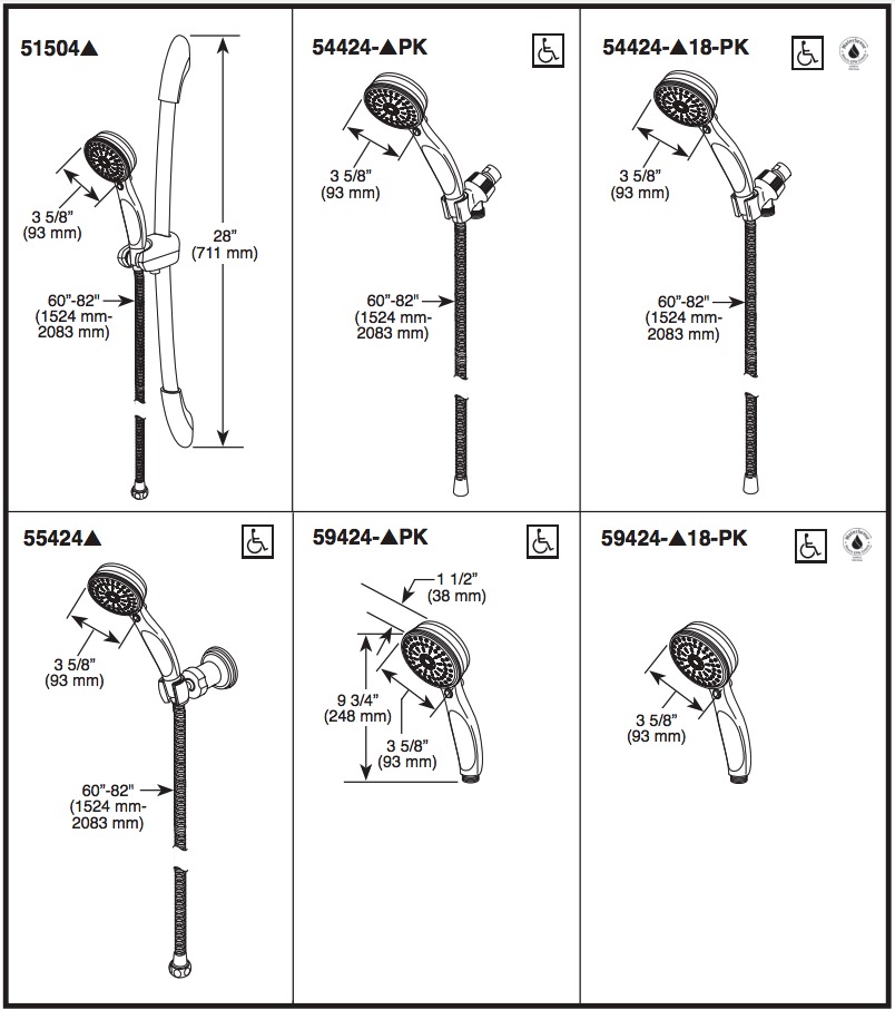 Delta 59424-18-PK Activtouch Handshower 