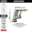 Delta 599-SS-PR-LPU-DST Single Handle Faucet Lpu W/O Drain