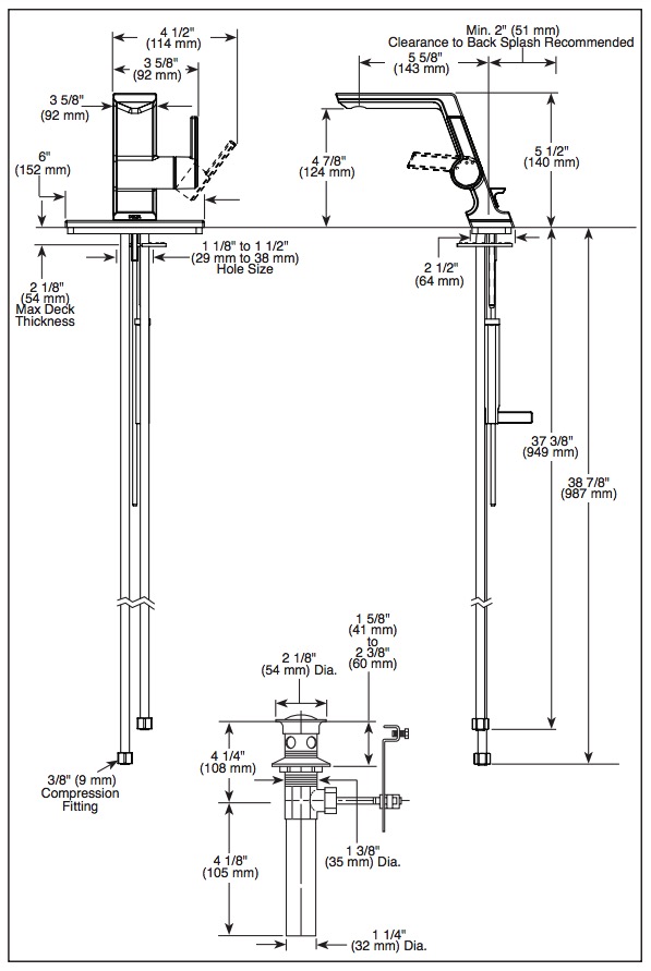 Delta 599-SS-PR-LPU-DST Single Handle Faucet Lpu W/O Drain