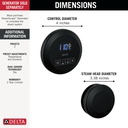 Delta 5CH-250R-BL Steamscape Contemporary Classic Package Matte Black