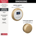 Delta 5CH-250R-CZ-PR Steamscape Contemporary Classic Package Champagne Bronze