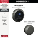 Delta 5CH-250R-KS-PR Steamscape Contemporary Classic Package Black Stainless