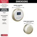 Delta 5CH-250R-PN-PR Steamscape Contemporary Classic Package Polished Nickel