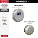 Delta 5CH-250R-SS-PR Steamscape Contemporary Classic Package Stainless