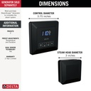 Delta 5CH-250T-BL Steamscape Transitional Classic Package Matte Black
