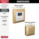 Delta 5CH-250T-CZ-PR Steamscape Transitional Classic Package Champagne Bronze