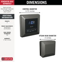 Delta 5CH-250T-KS-PR Steamscape Transitional Classic Package Black Stainless